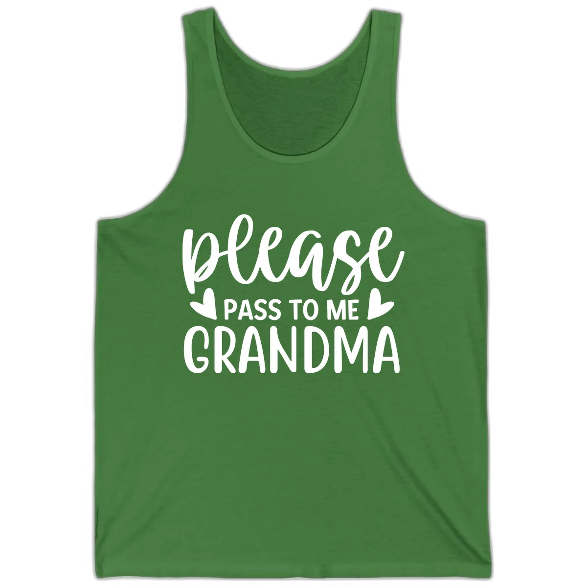 Please Pass To Me Grandma Tank in Leaf