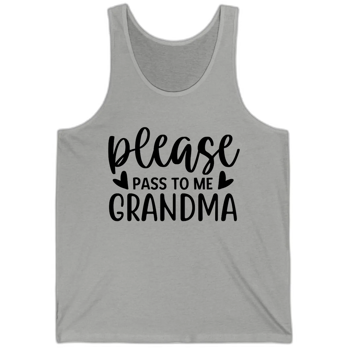 Please Pass To Me Grandma Tank in Athletic Heather
