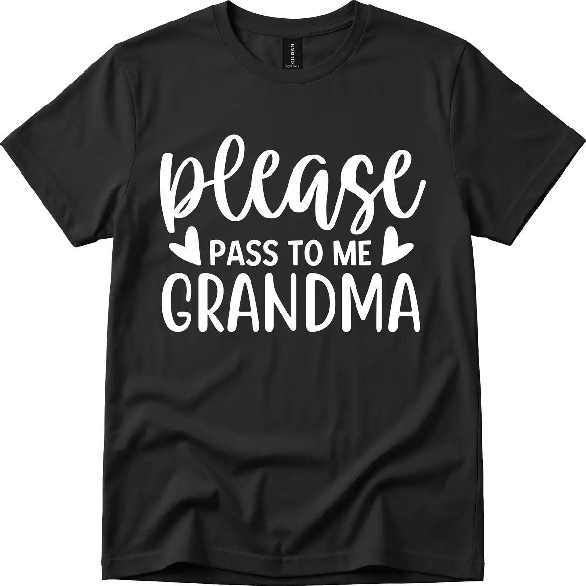 Please Pass To Me Grandma T-Shirt in Black