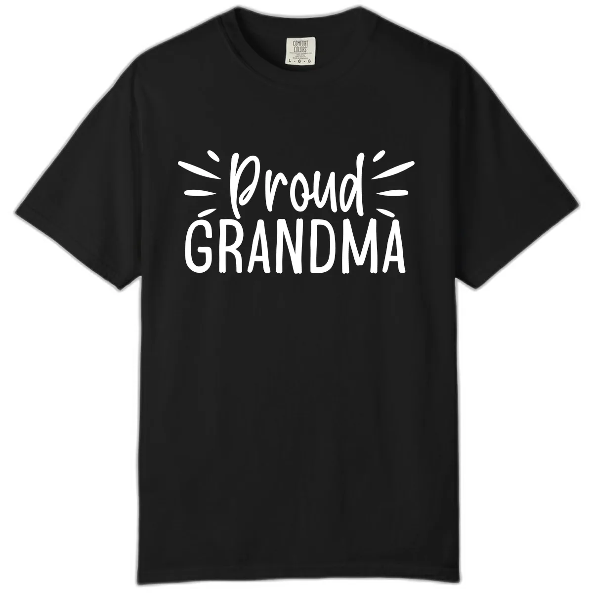 Proud Grandma Typography Design Comfort Color in Black
