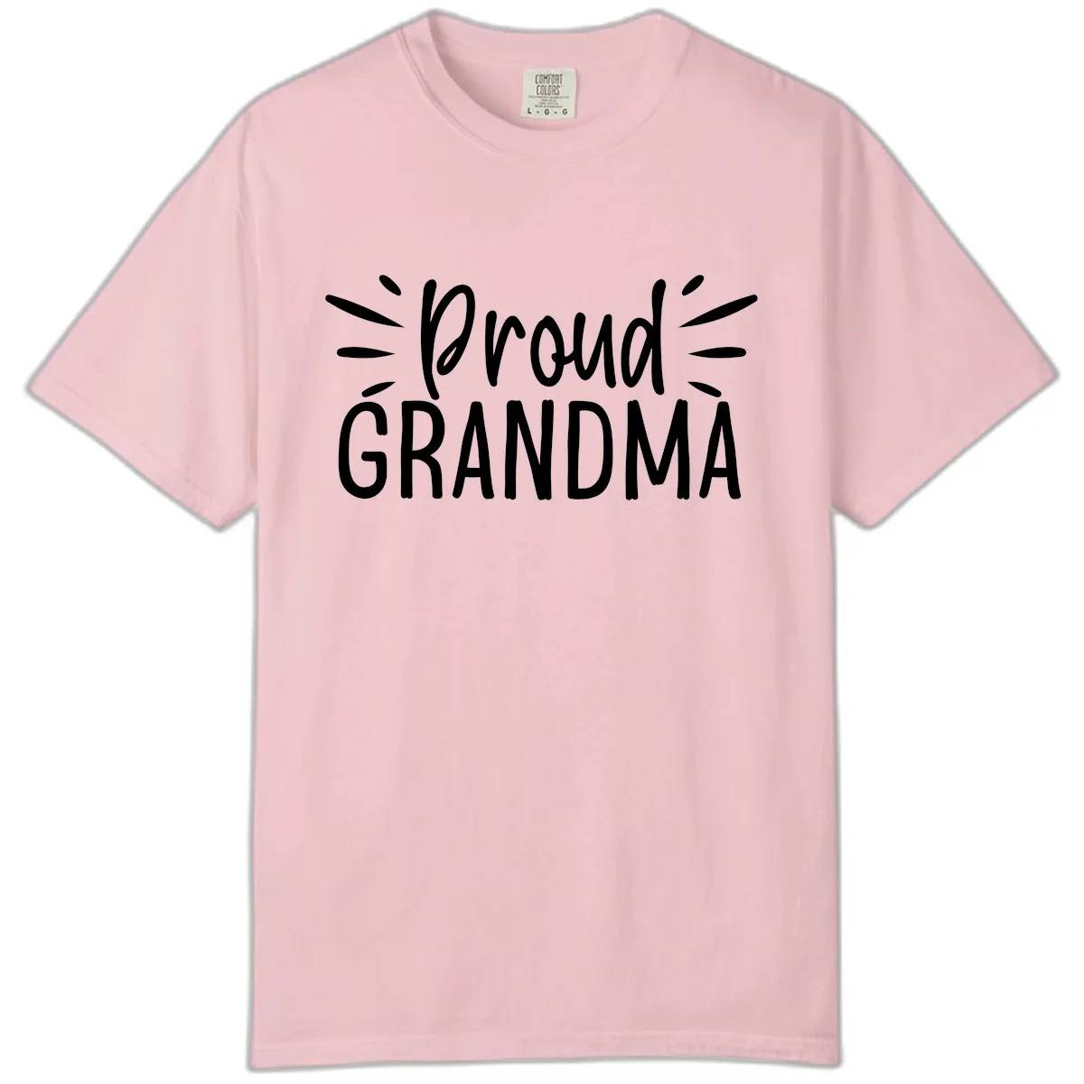 Proud Grandma Typography Design Comfort Color in Blossom