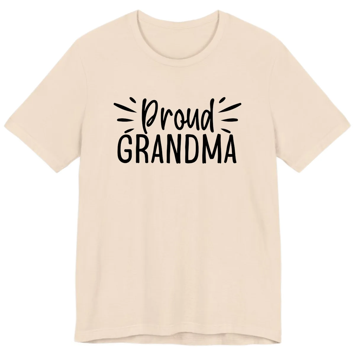 Proud Grandma Typography Design Premium T-Shirt in Soft Cream
