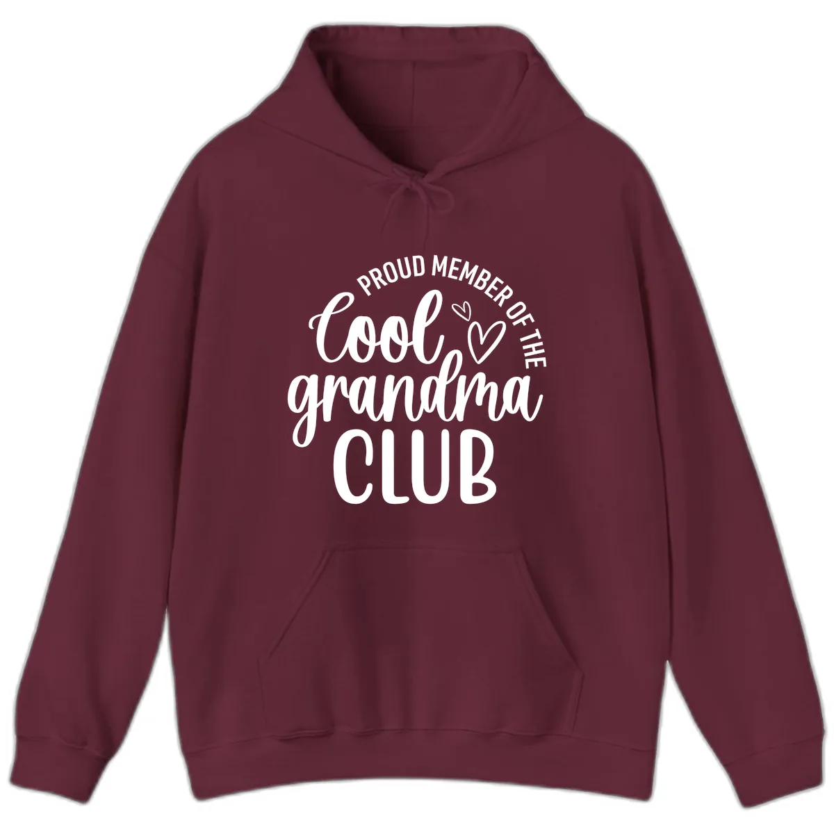 Proud Member Of The Cool Grandma Club Hoodie in Maroon