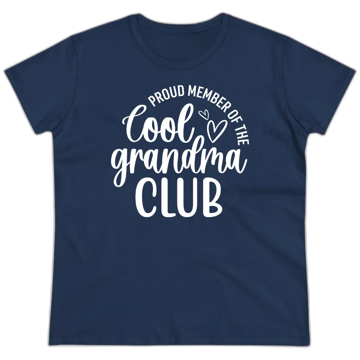 Proud Member Of The Cool Grandma Club Ladies Tee in Navy