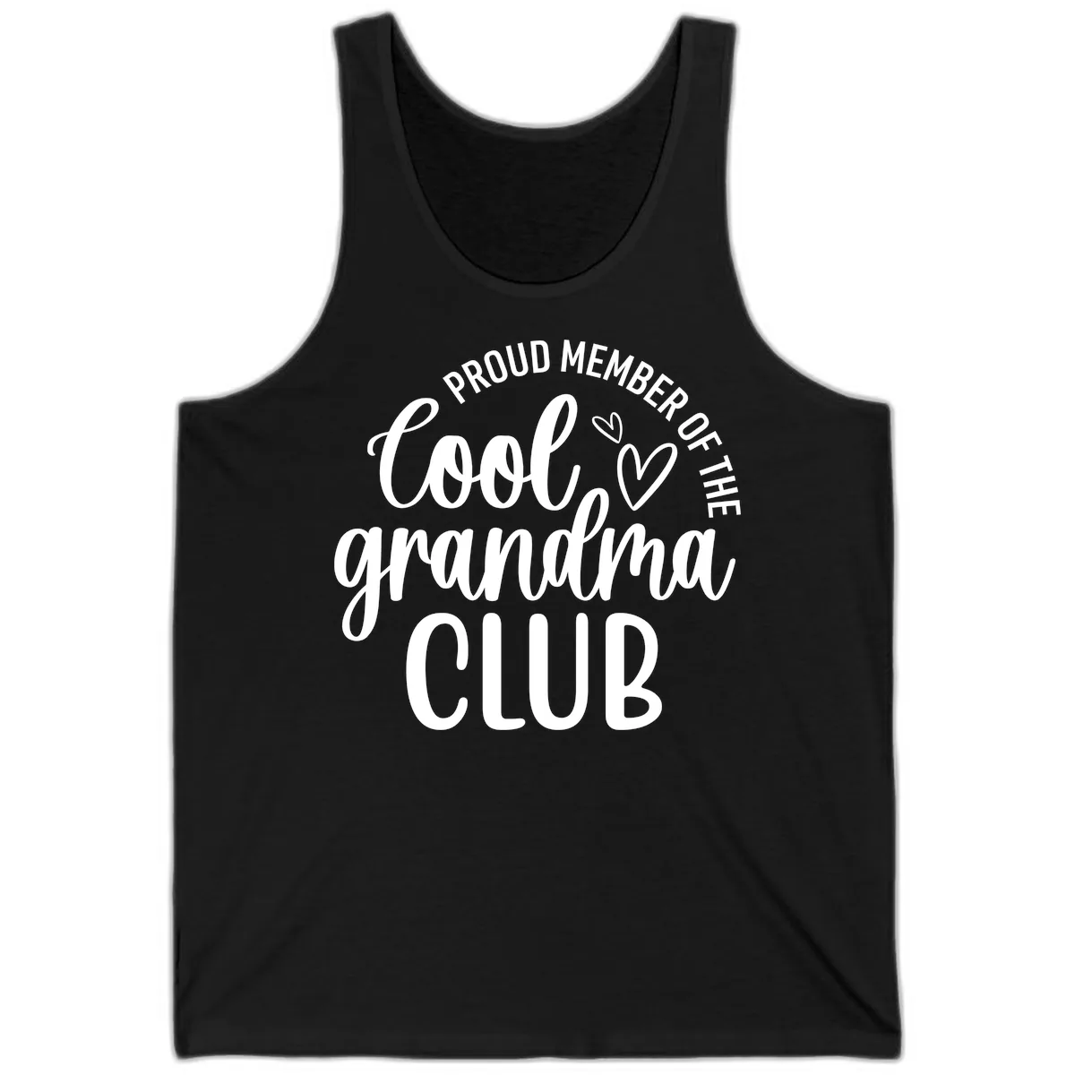 Proud Member Of The Cool Grandma Club Tank in Black