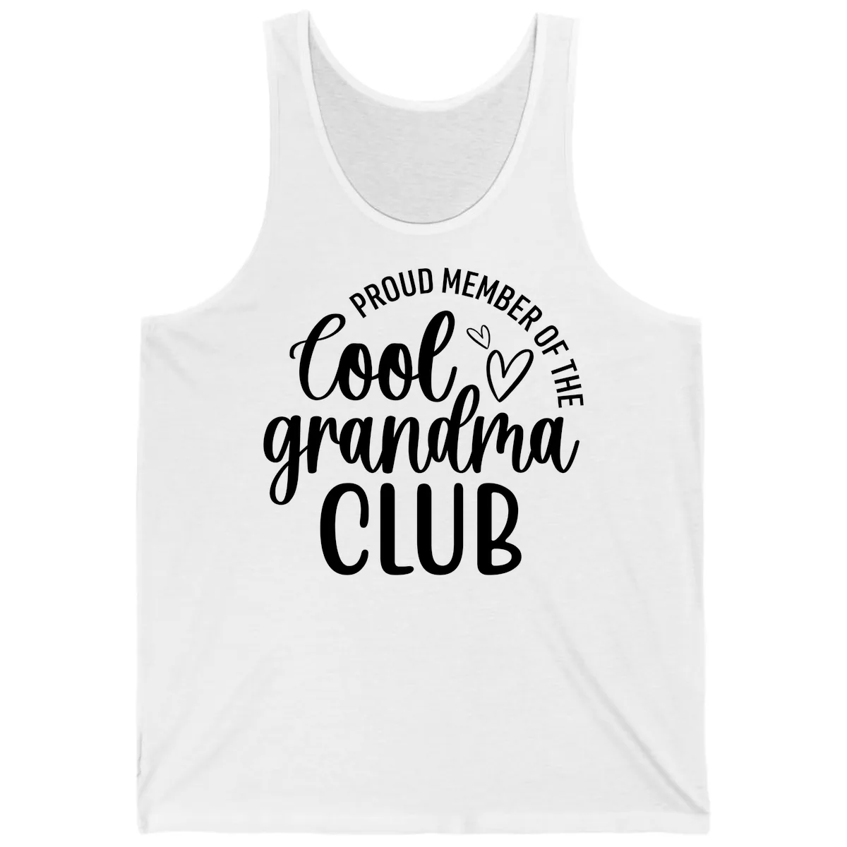 Proud Member Of The Cool Grandma Club Tank in White