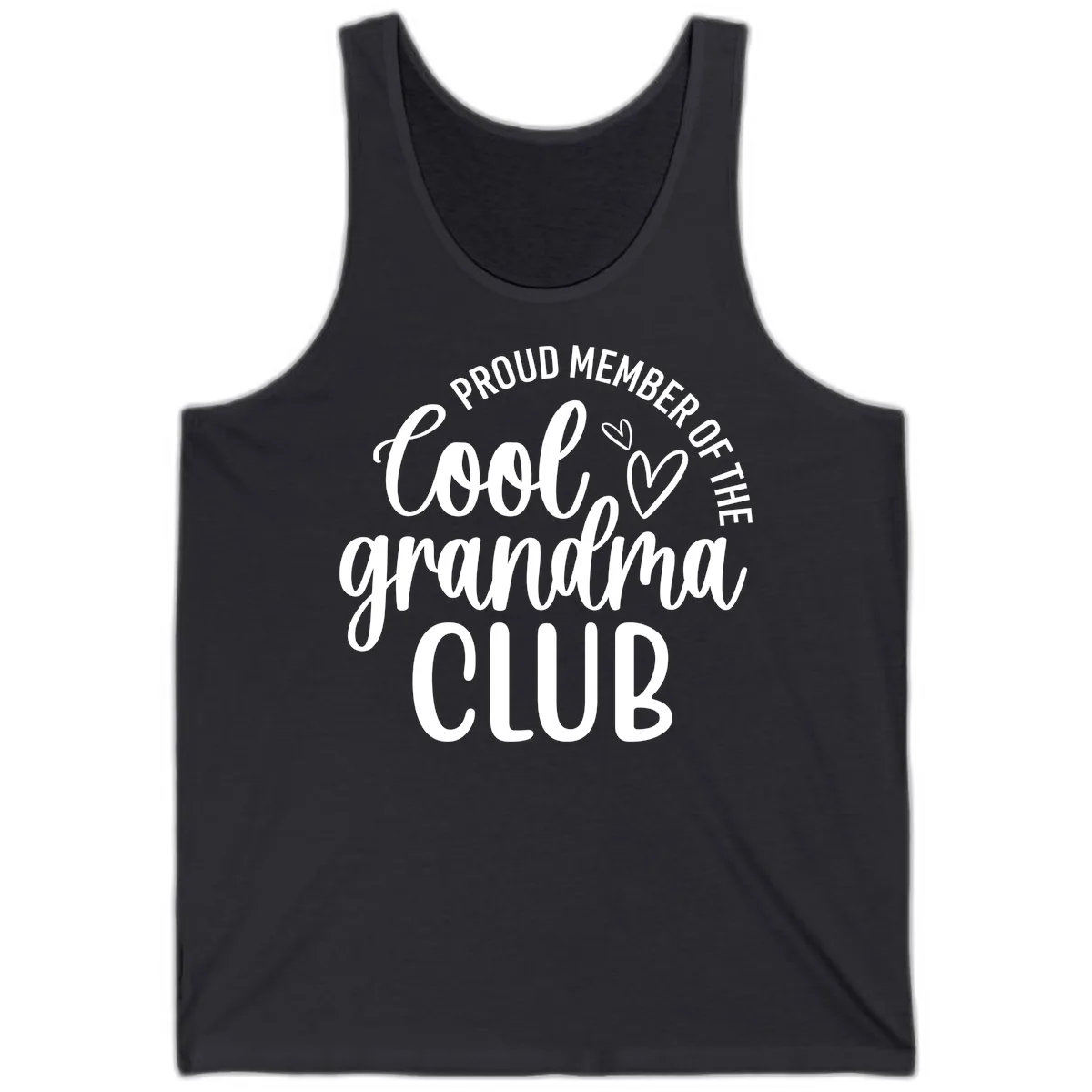 Proud Member Of The Cool Grandma Club Tank in Dark Grey