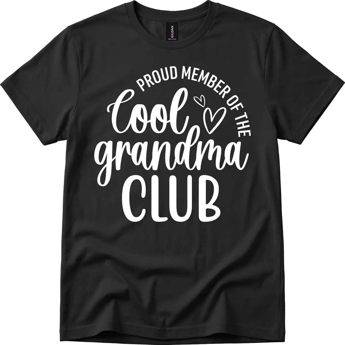 Proud Member Of The Cool Grandma Club T-Shirt in Black