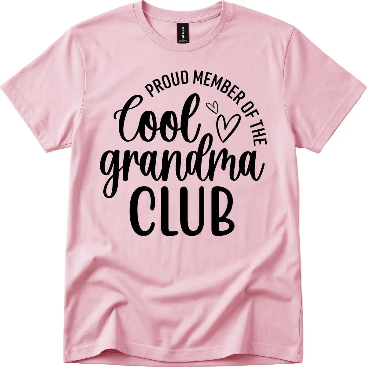 Proud Member Of The Cool Grandma Club T-Shirt in Light Pink