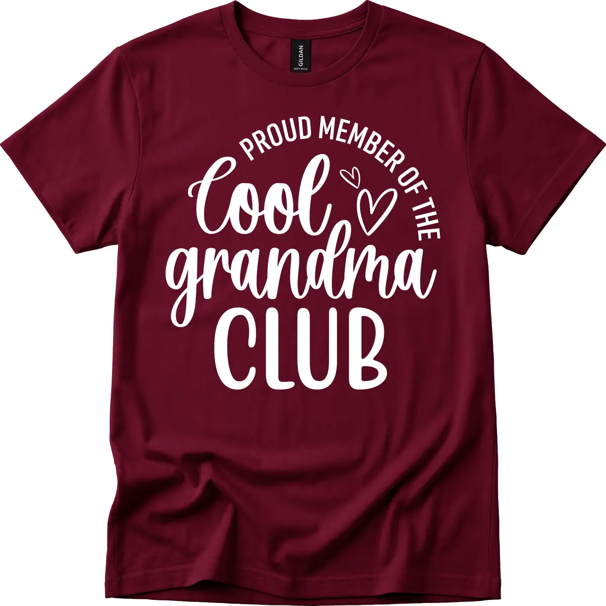 Proud Member Of The Cool Grandma Club T-Shirt in Maroon