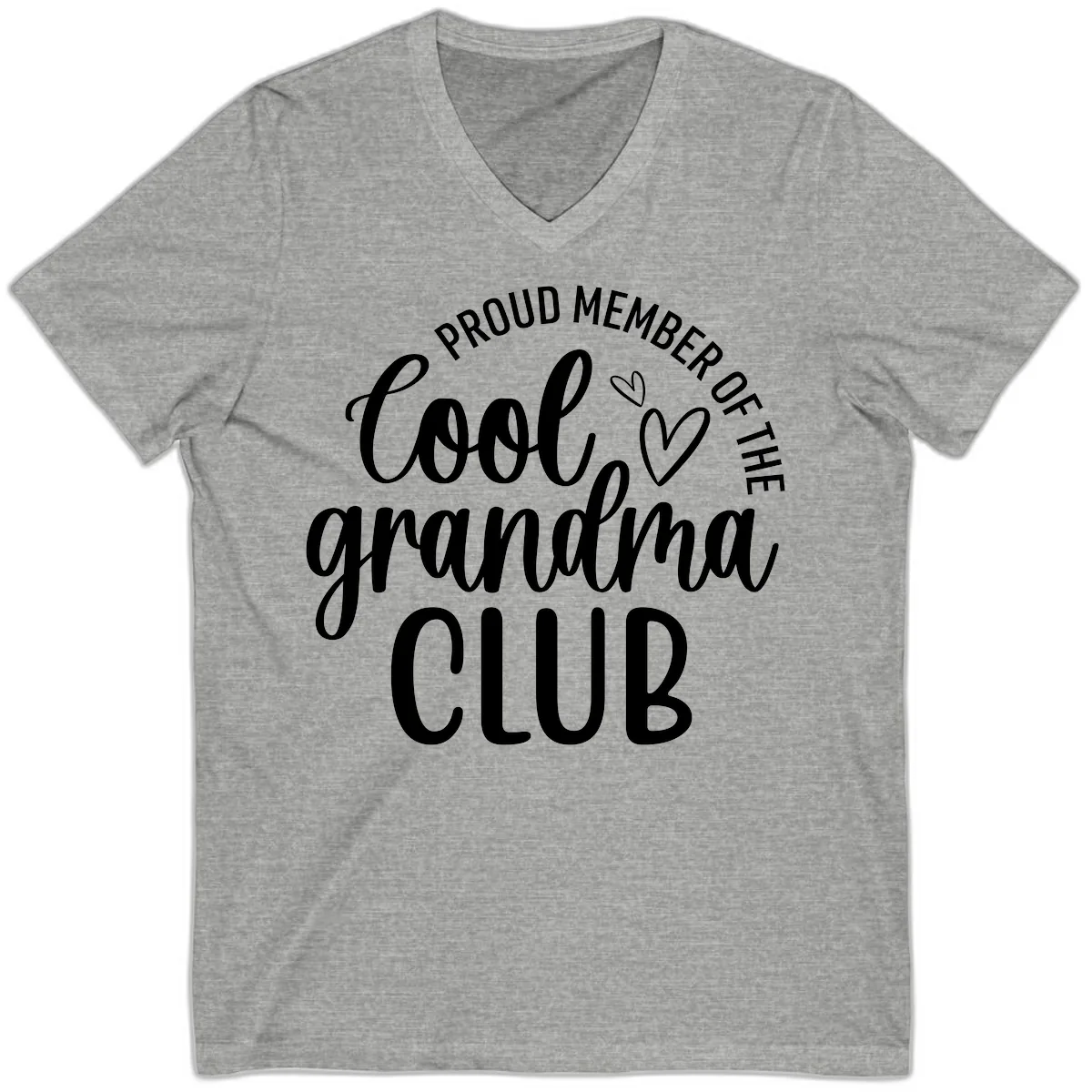 Proud Member Of The Cool Grandma Club V-Neck in Athletic Heather