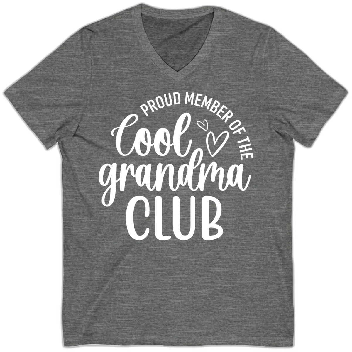 Proud Member Of The Cool Grandma Club V-Neck in Deep Heather