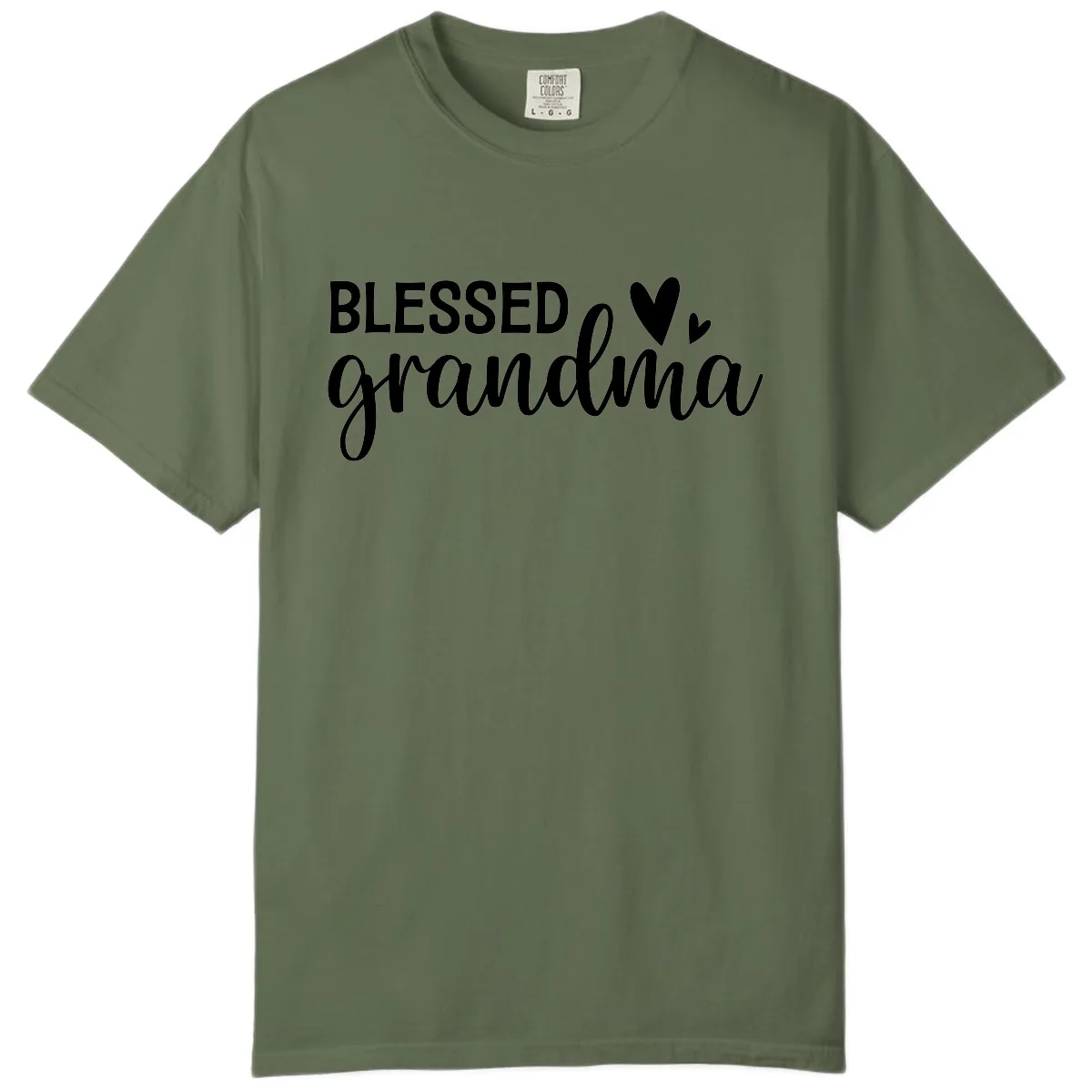 Blessed Grandma Script Typography Comfort Color in Sage