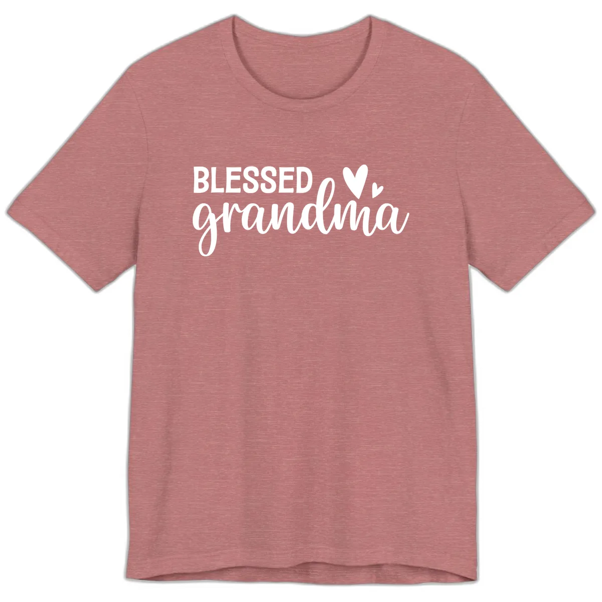 Blessed Grandma Script Typography Premium T-Shirt in Heather Mauve
