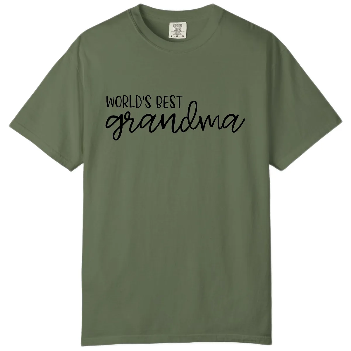 World's Best Grandma Typography Design Comfort Color in Sage