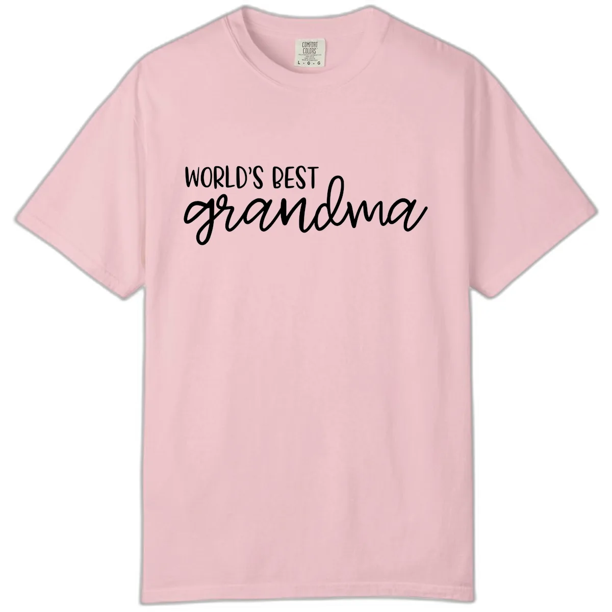 World's Best Grandma Typography Design Comfort Color in Blossom