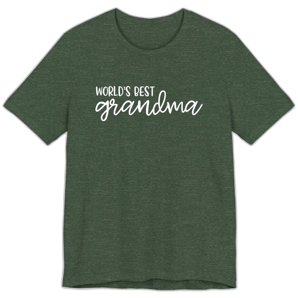 World's Best Grandma Typography Design Premium T-Shirt in Heather Forest
