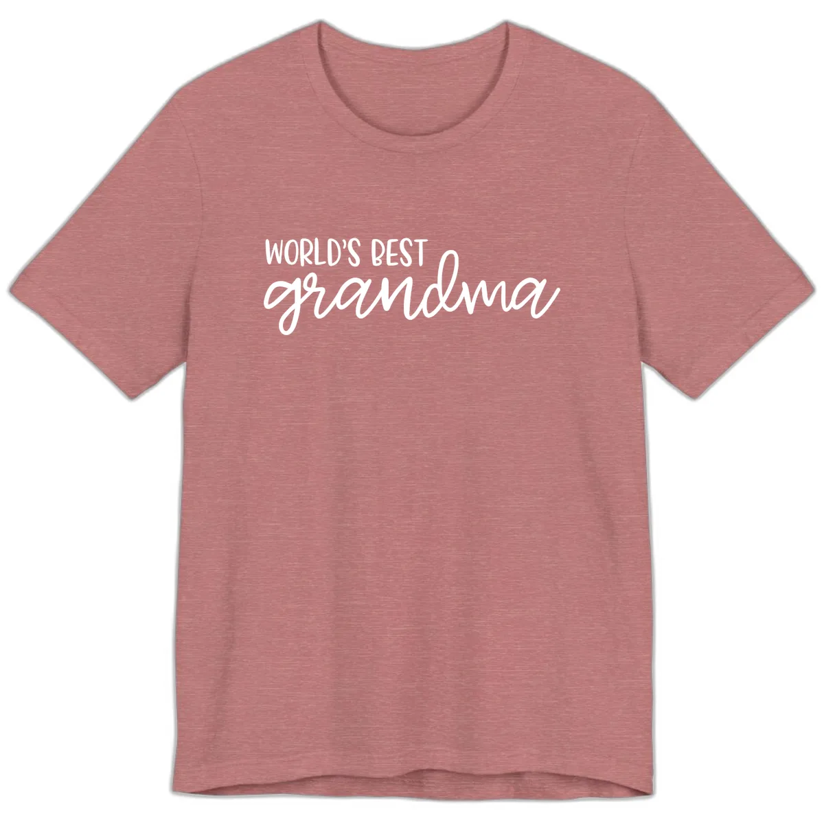 World's Best Grandma Typography Design Premium T-Shirt in Heather Mauve