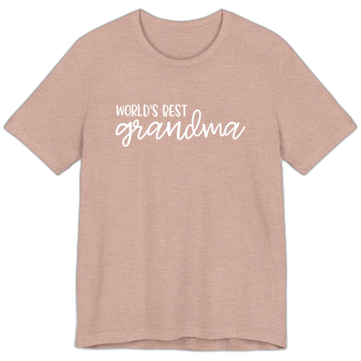 World's Best Grandma Typography Design Premium T-Shirt in Heather Prism Peach