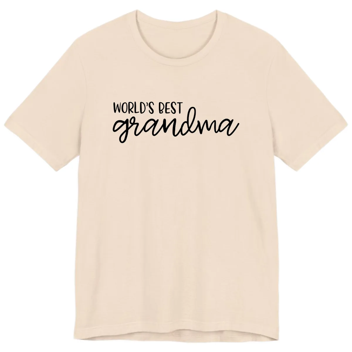 World's Best Grandma Typography Design Premium T-Shirt in Soft Cream