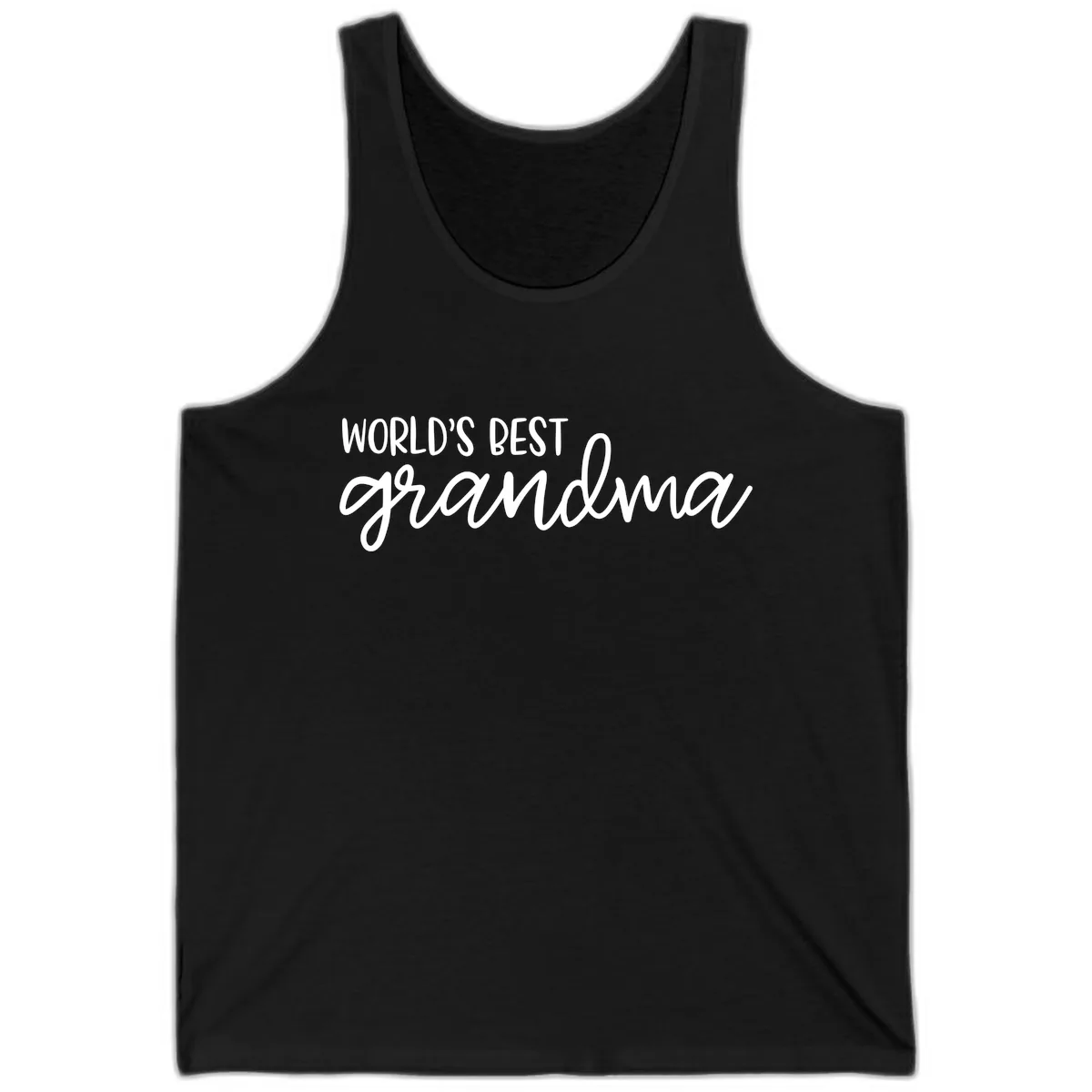 World's Best Grandma Typography Design Tank in Black