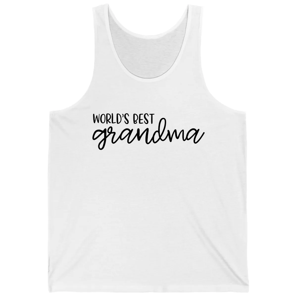 World's Best Grandma Typography Design Tank in White