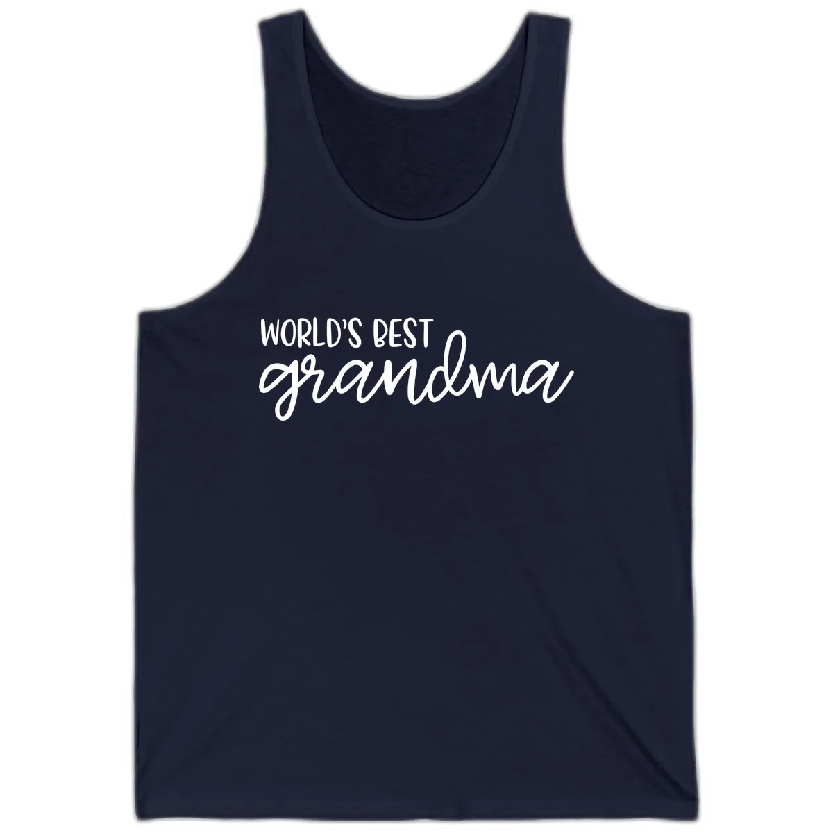 World's Best Grandma Typography Design Tank in Navy
