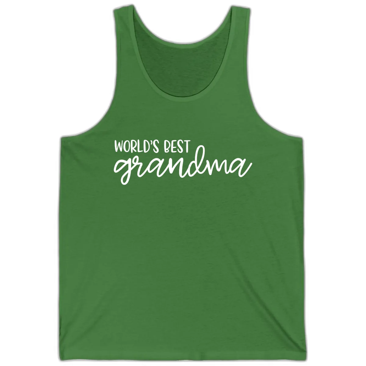 World's Best Grandma Typography Design Tank in Leaf