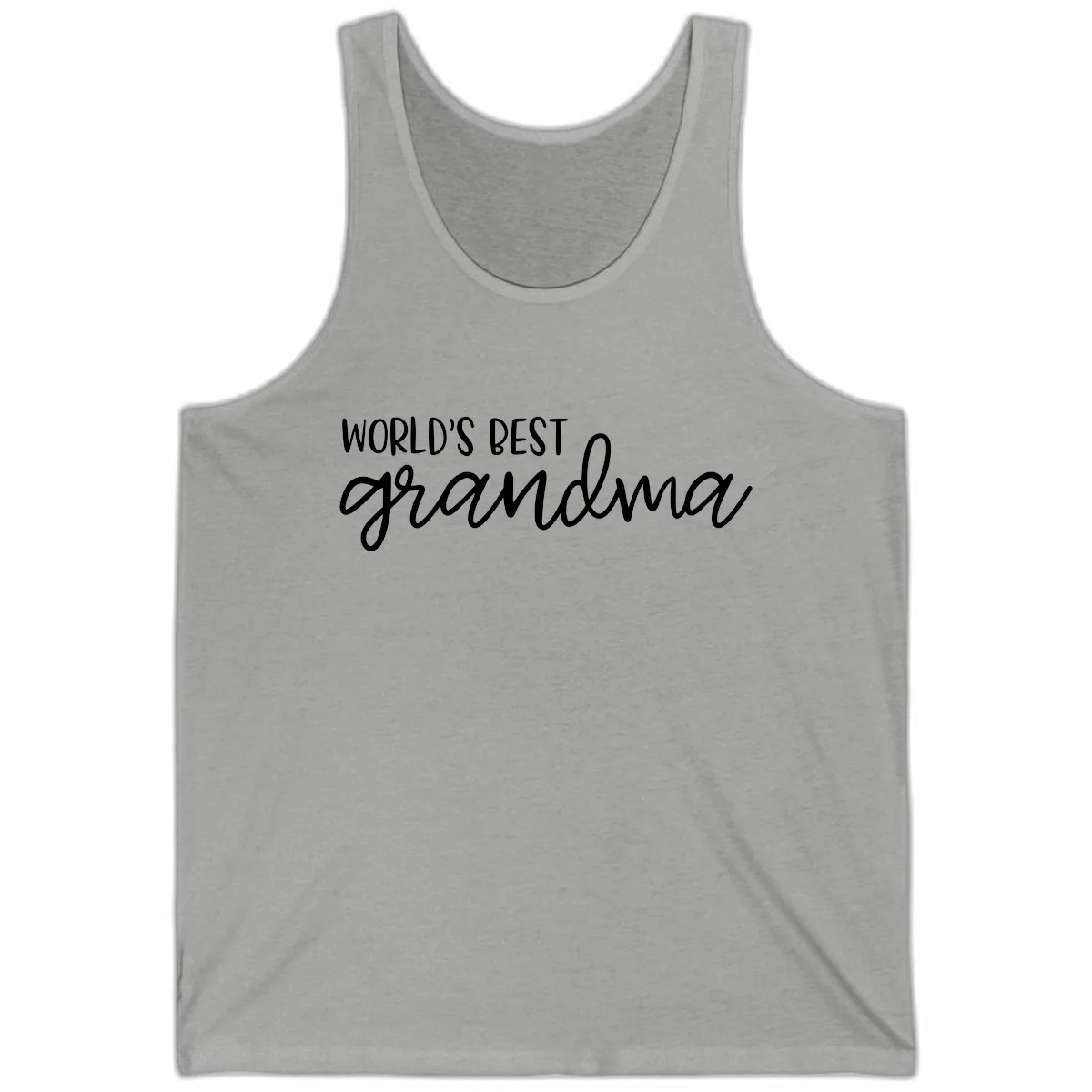 World's Best Grandma Typography Design Tank in Athletic Heather