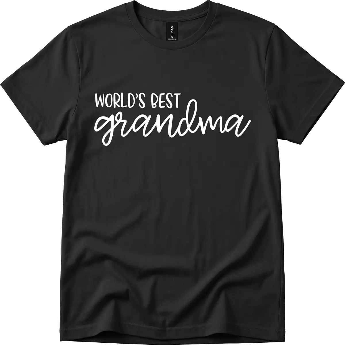 World's Best Grandma Typography Design T-Shirt in Black