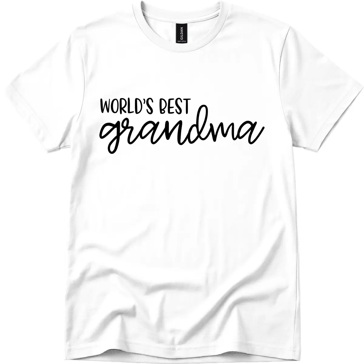 World's Best Grandma Typography Design T-Shirt in White
