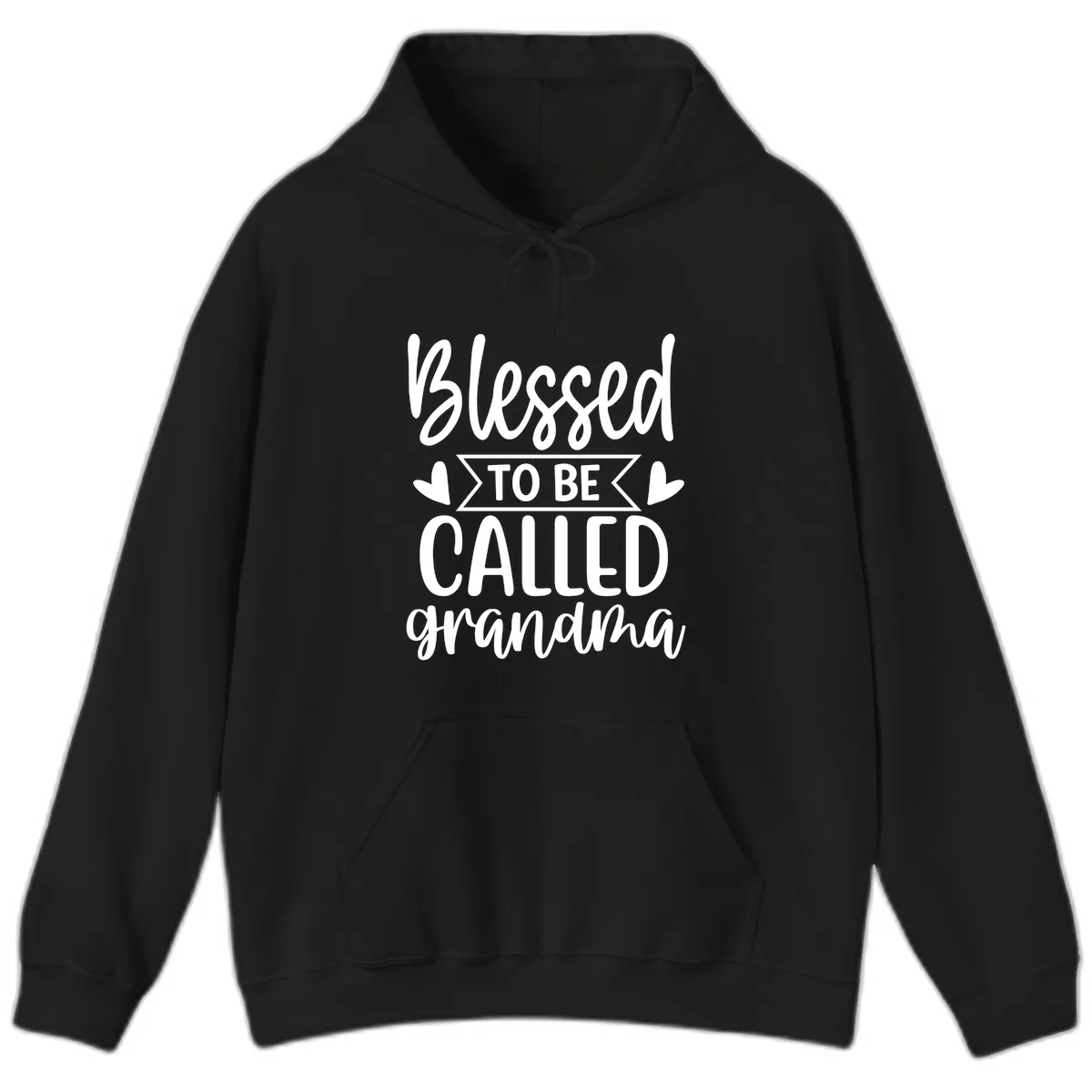 Blessed To Be Called Grandma Hoodie in Black
