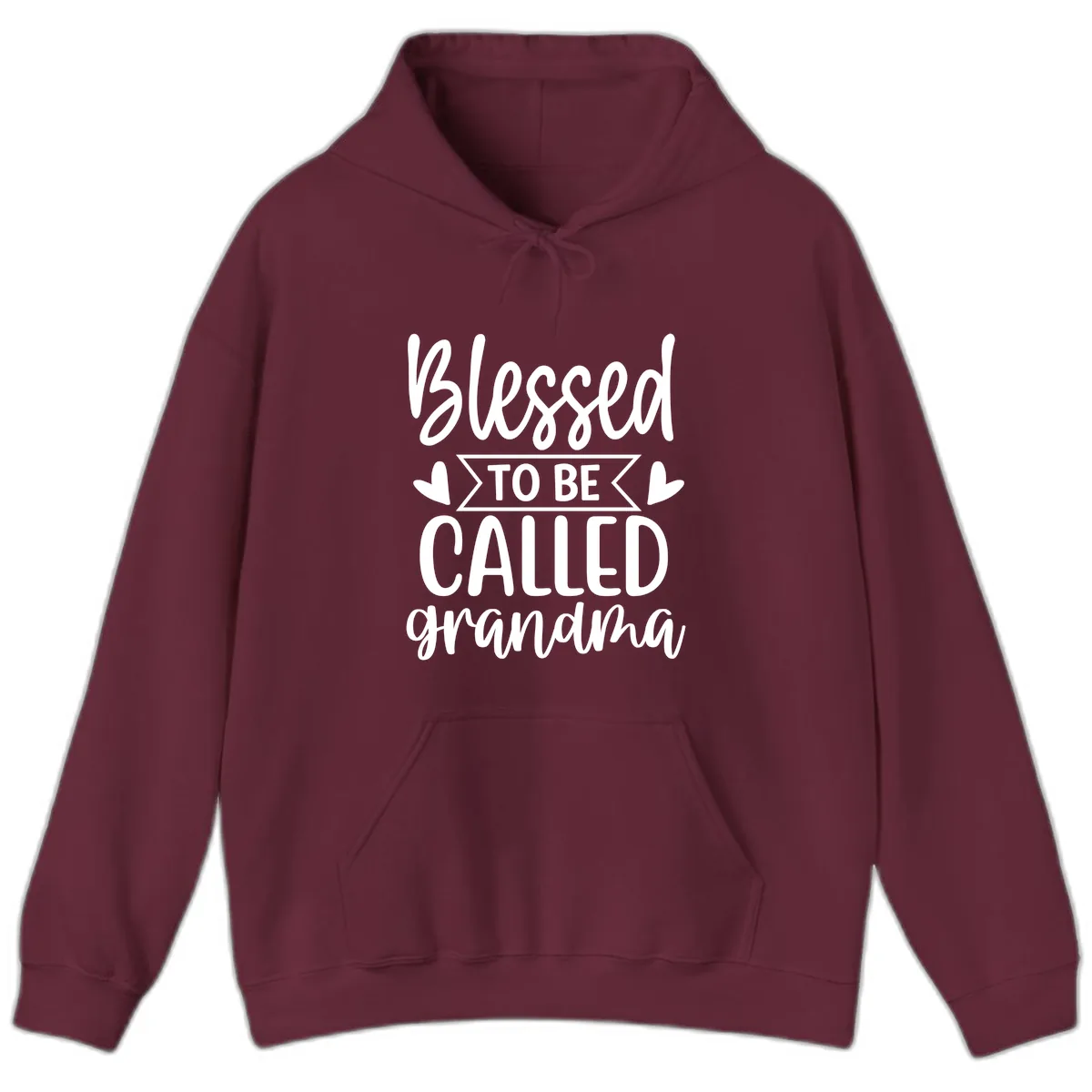 Blessed To Be Called Grandma Hoodie in Maroon