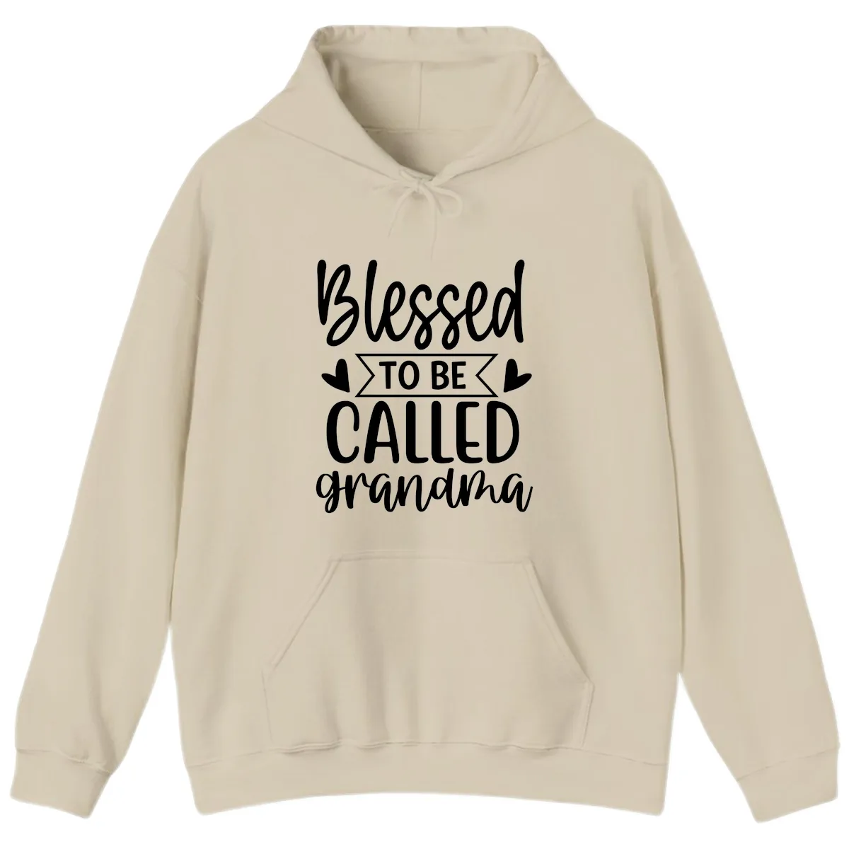 Blessed To Be Called Grandma Hoodie in Sand