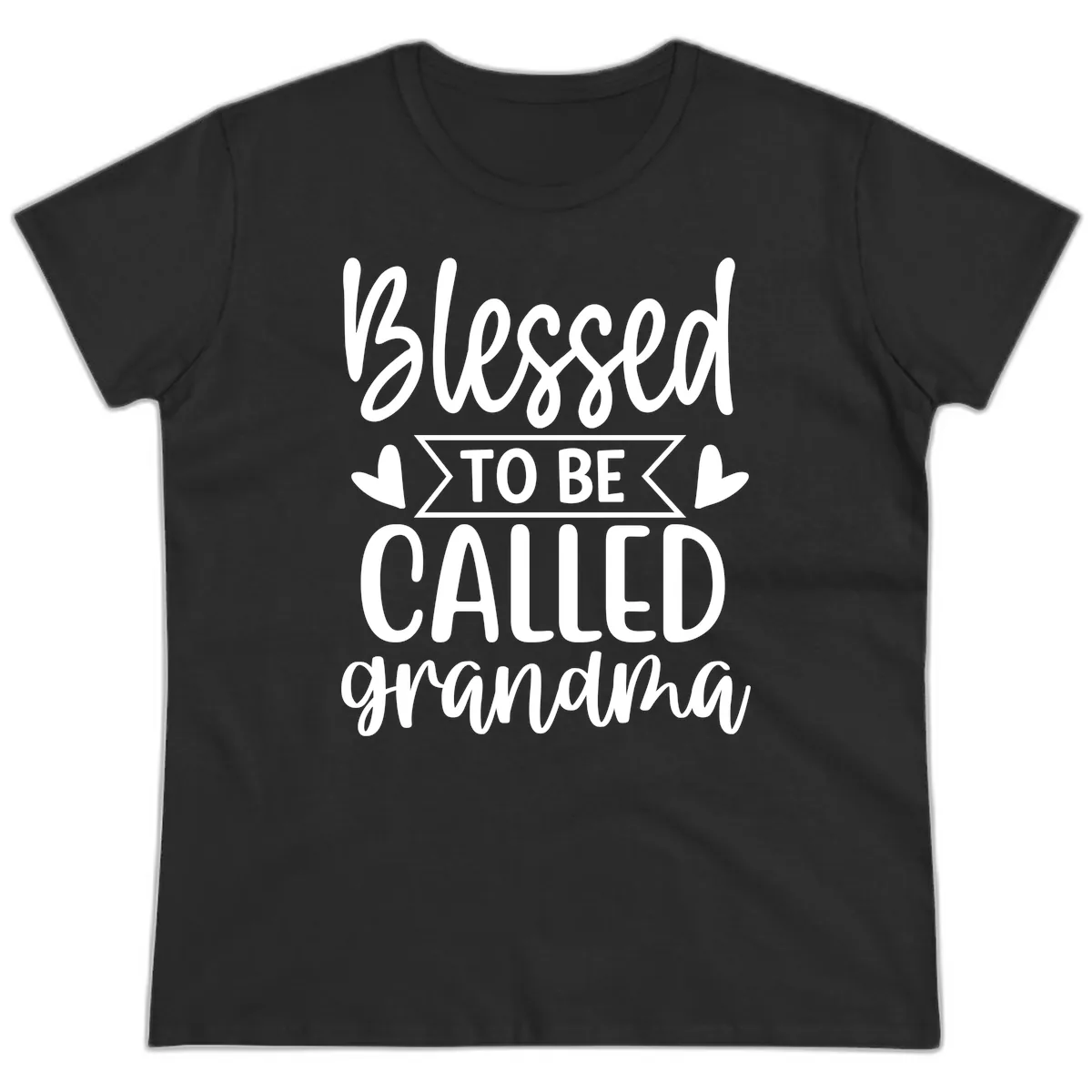 Blessed To Be Called Grandma Ladies Tee in Black