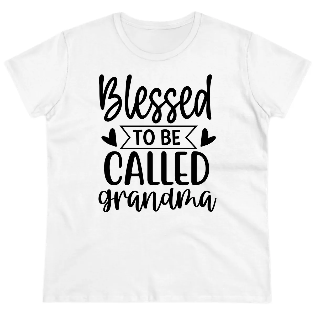 Blessed To Be Called Grandma Ladies Tee in White