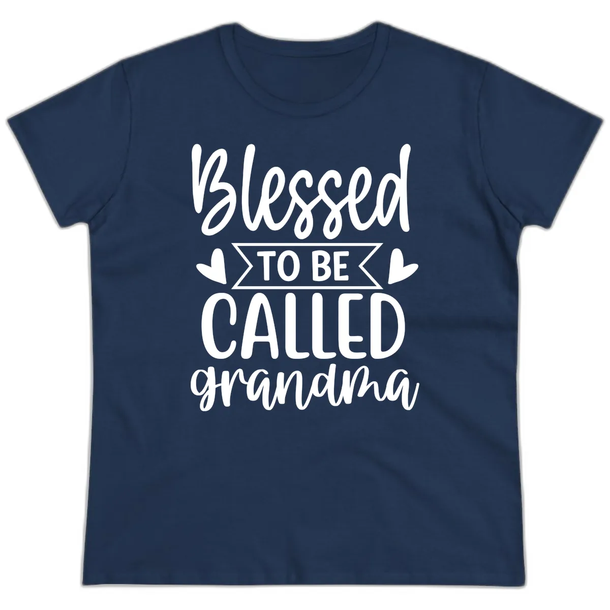 Blessed To Be Called Grandma Ladies Tee in Navy