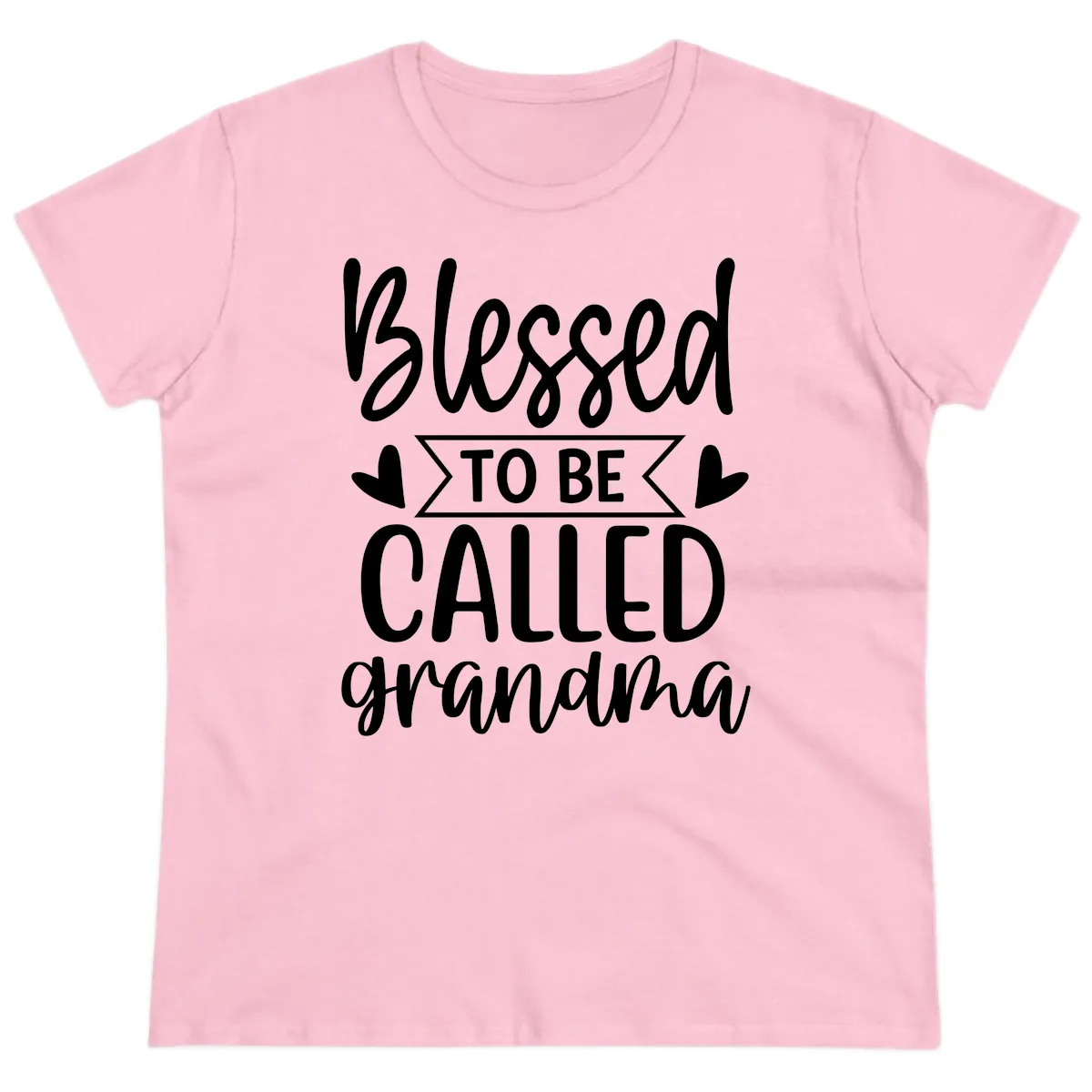 Blessed To Be Called Grandma Ladies Tee in Light Pink