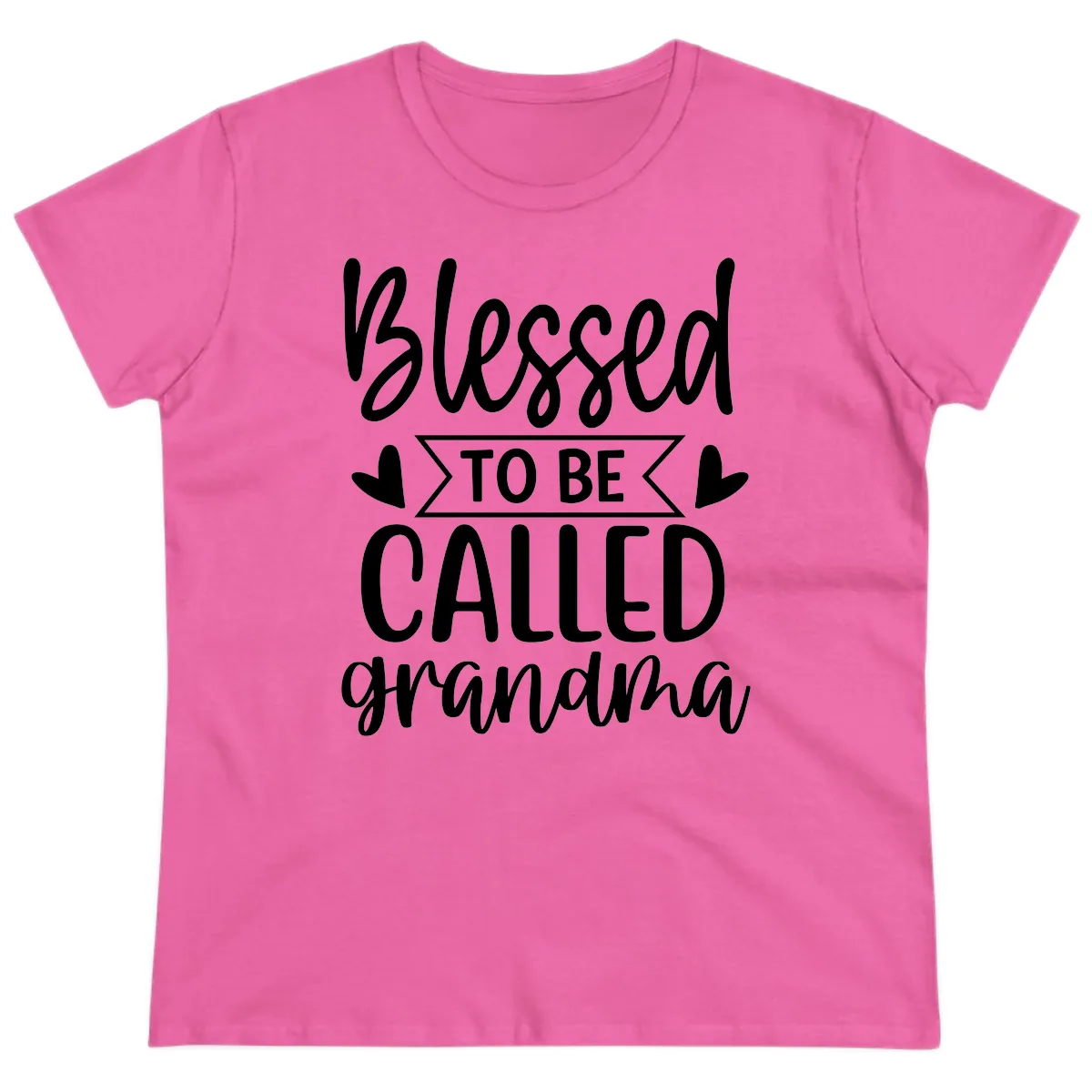 Blessed To Be Called Grandma Ladies Tee in Azalea