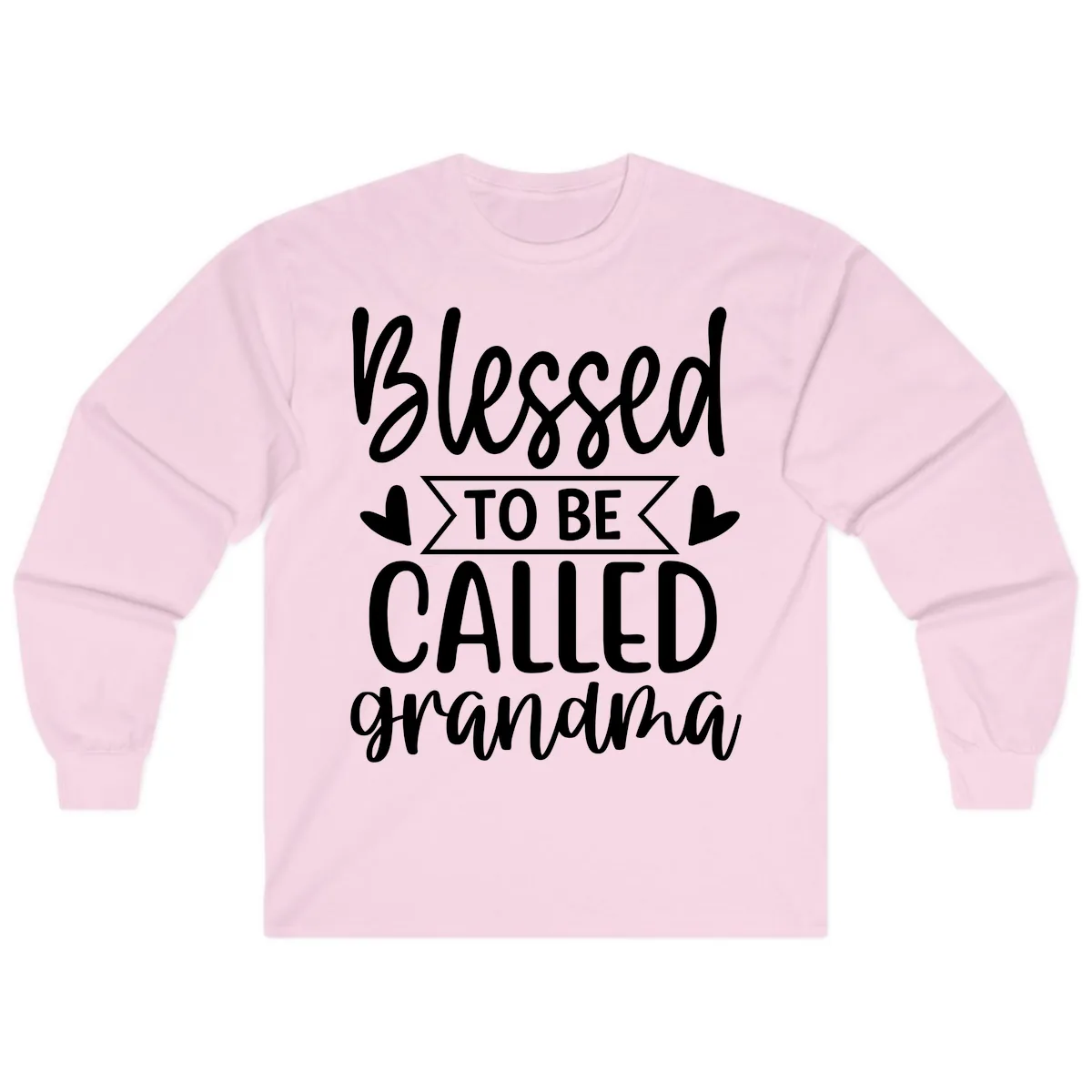 Blessed To Be Called Grandma Long Sleeve in Light Pink