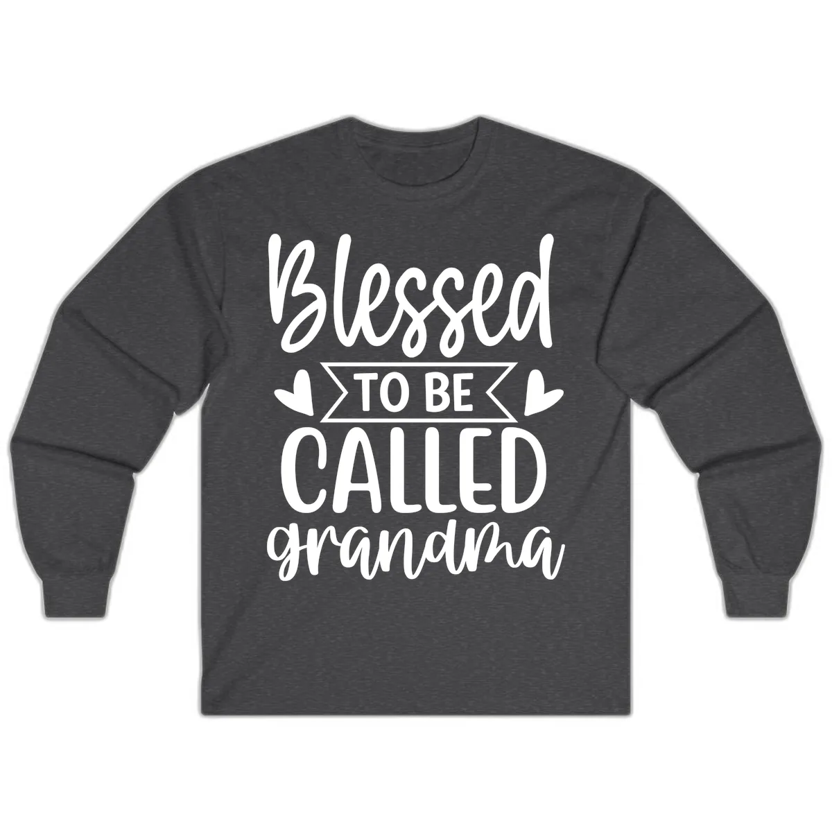 Blessed To Be Called Grandma Long Sleeve in Dark Heather