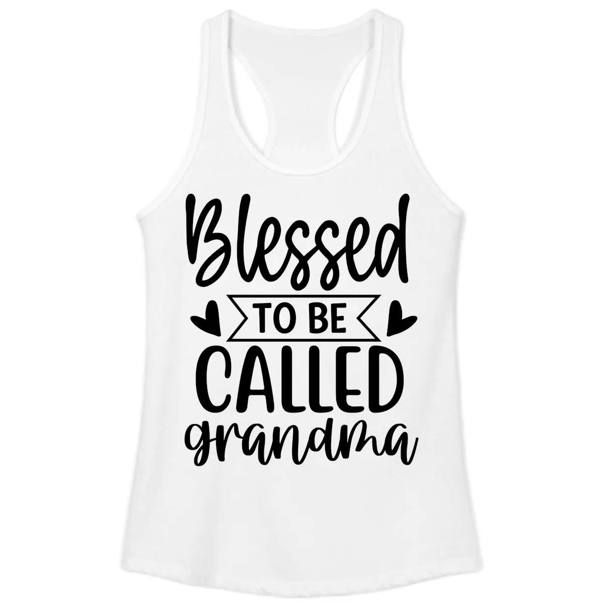 Blessed To Be Called Grandma Ladies Tank in White