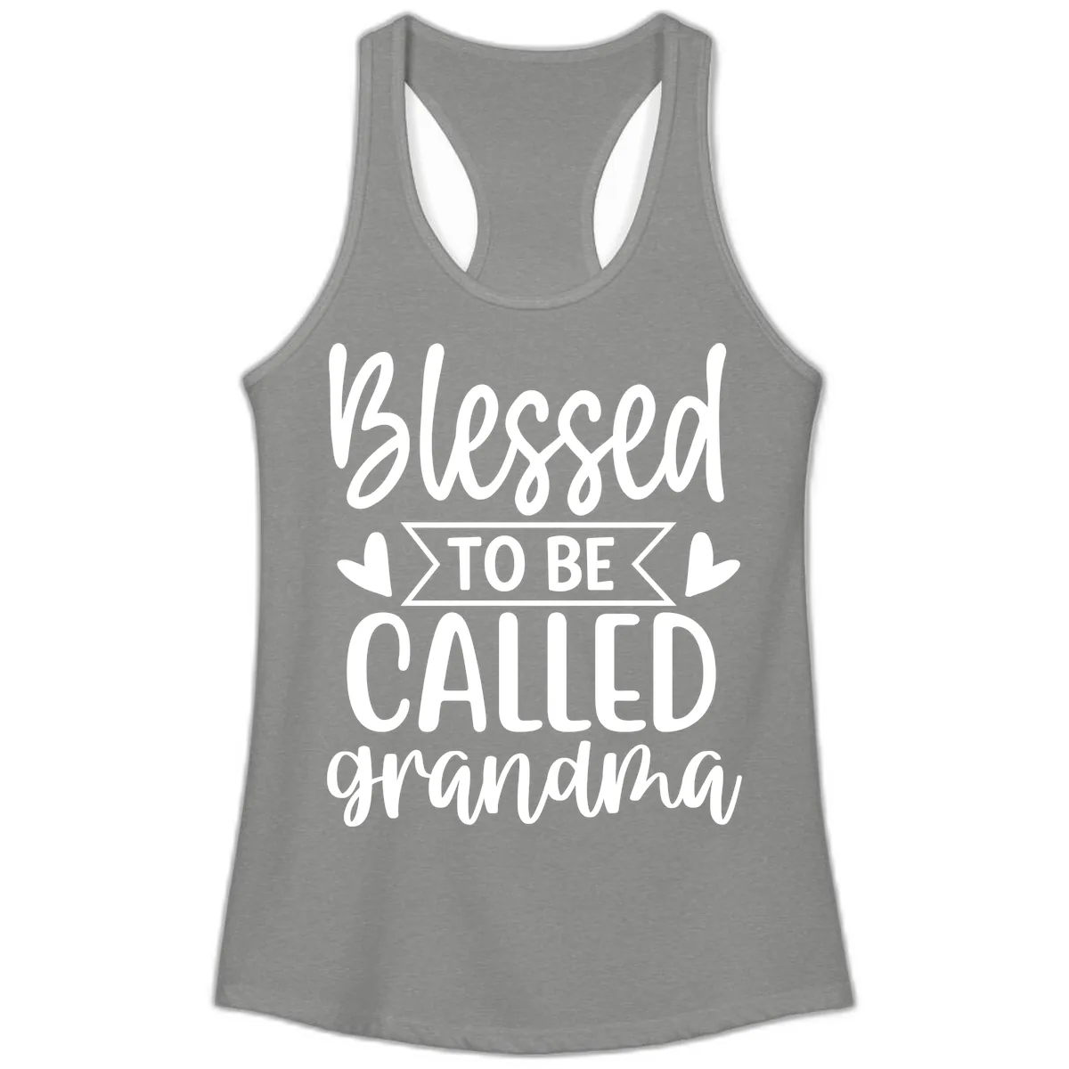 Blessed To Be Called Grandma Ladies Tank in Heather Grey