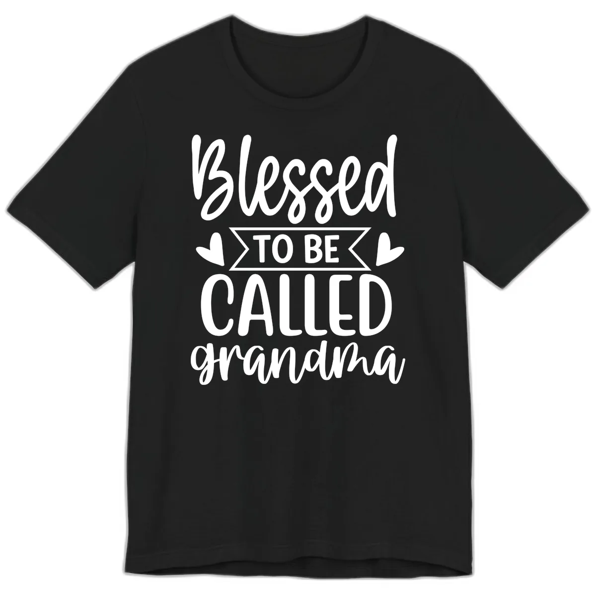 Blessed To Be Called Grandma Premium T-Shirt in Black