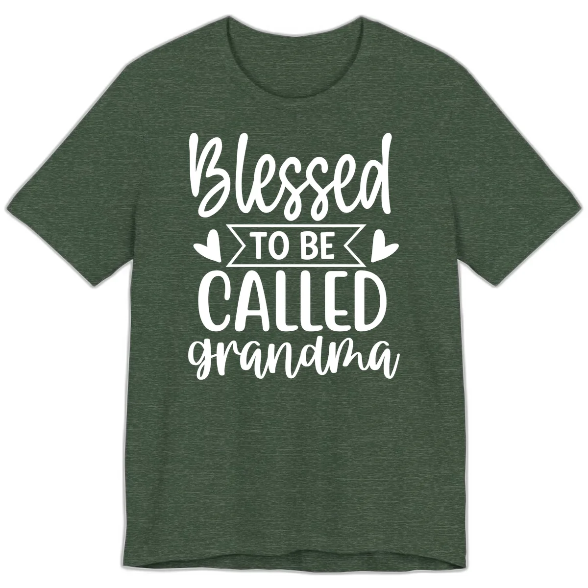 Blessed To Be Called Grandma Premium T-Shirt in Heather Forest