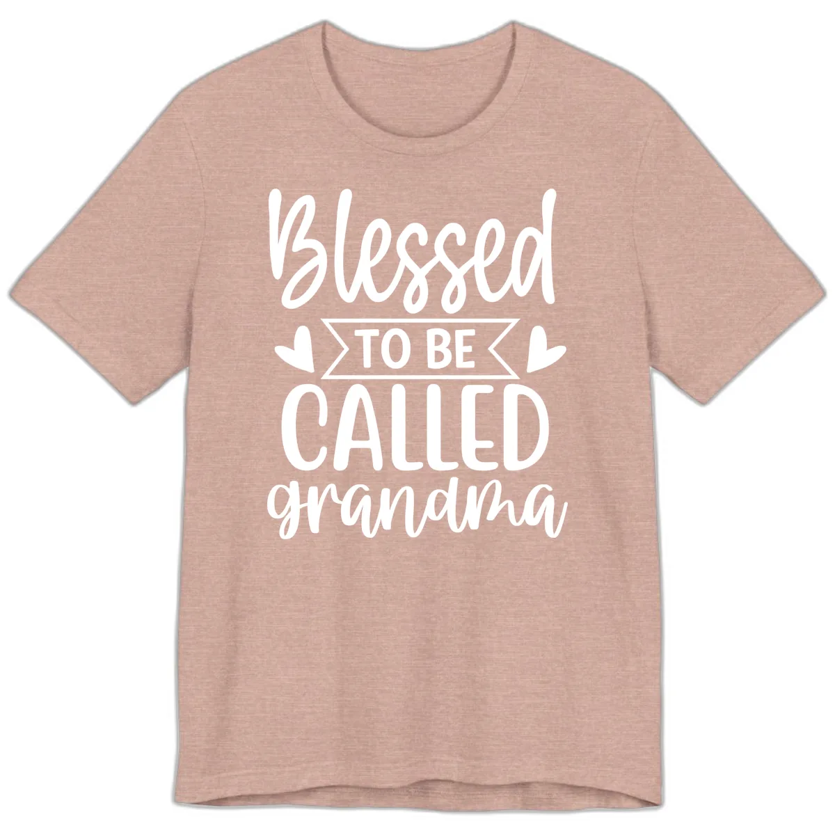 Blessed To Be Called Grandma Premium T-Shirt in Heather Prism Peach