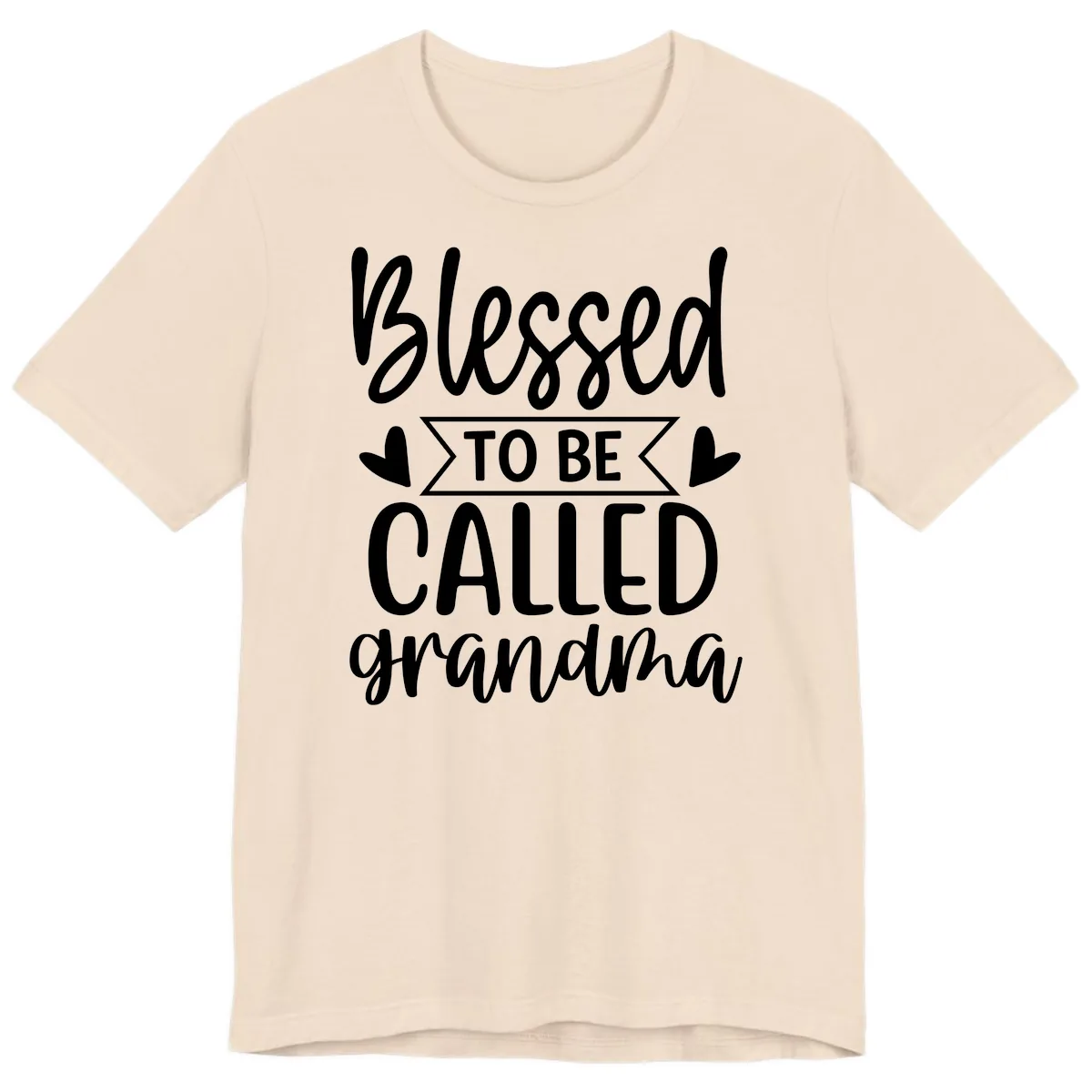 Blessed To Be Called Grandma Premium T-Shirt in Soft Cream