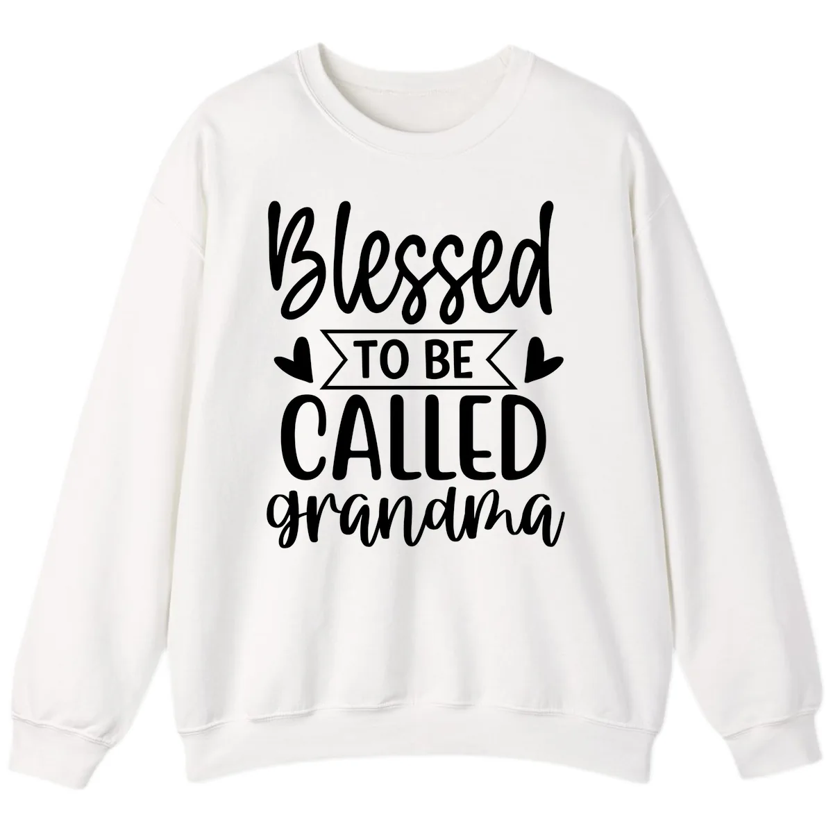 Blessed To Be Called Grandma Sweatshirt in White