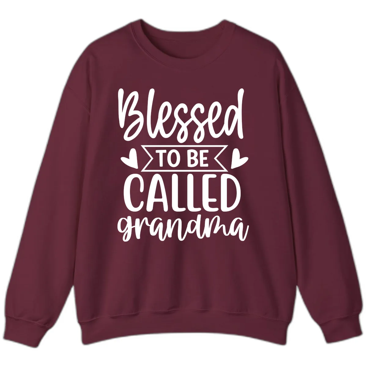 Blessed To Be Called Grandma Sweatshirt in Maroon