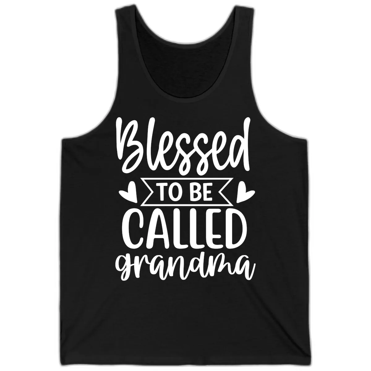 Blessed To Be Called Grandma Tank in Black